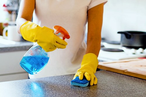 Soho Carpetcleaning sustainability focus with recycling bins and efficient vehicle use
